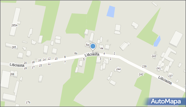 Zgierz, Liściasta, 6, mapa Zgierz