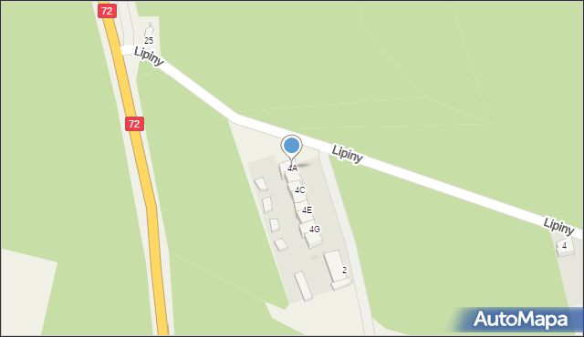 Żychlin, Lipiny, 4A, mapa Żychlin