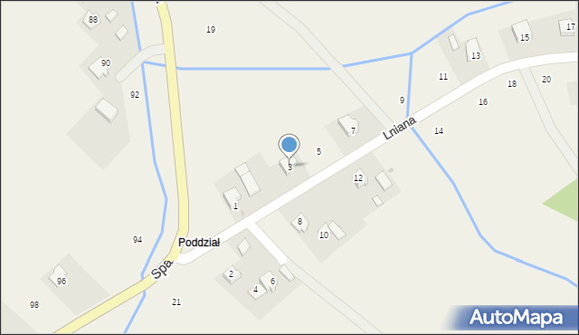 Czaszyn, Lniana, 3, mapa Czaszyn