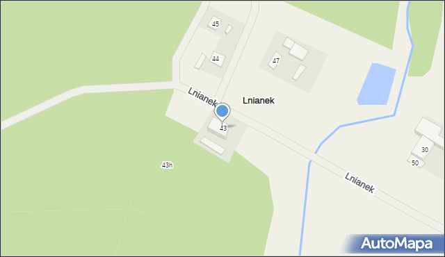 Lnianek, Lnianek, 43, mapa Lnianek