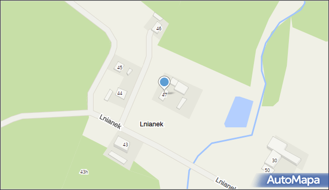 Lnianek, Lnianek, 47, mapa Lnianek