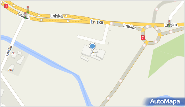 Lniska, Lniska, 22, mapa Lniska