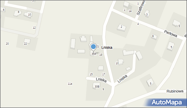 Lniska, Lniska, 30A, mapa Lniska