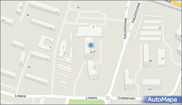 Łódź, Lniana, 1A, mapa Łodzi