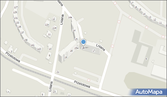 Szczecin, Lniana, 16, mapa Szczecina