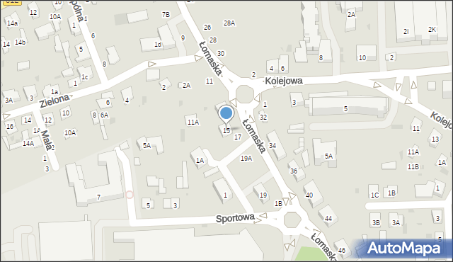 Biała Podlaska, Łomaska, 15, mapa Białej Podlaskiej