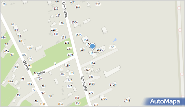 Biała Podlaska, Łomaska, 162, mapa Białej Podlaskiej