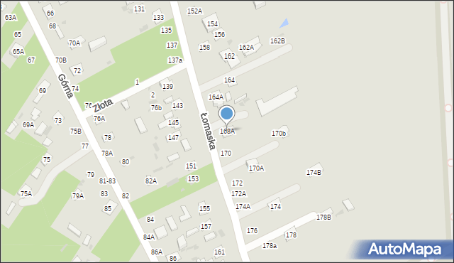 Biała Podlaska, Łomaska, 168A, mapa Białej Podlaskiej