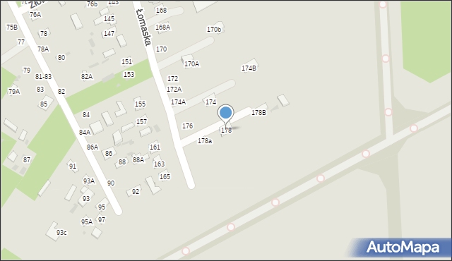 Biała Podlaska, Łomaska, 178, mapa Białej Podlaskiej