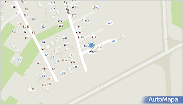 Biała Podlaska, Łomaska, 178a, mapa Białej Podlaskiej