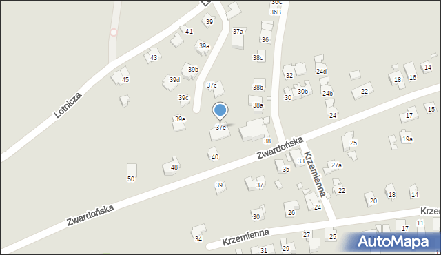 Bielsko-Biała, Lotnicza, 37e, mapa Bielsko-Białej