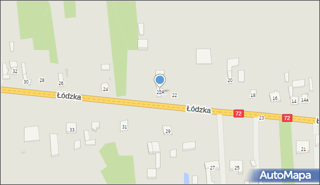 Brzeziny, Łódzka, 22A, mapa Brzeziny