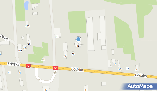 Brzeziny, Łódzka, 36, mapa Brzeziny