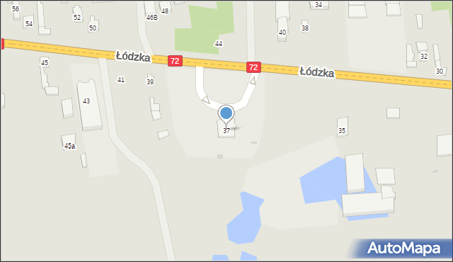 Brzeziny, Łódzka, 37, mapa Brzeziny