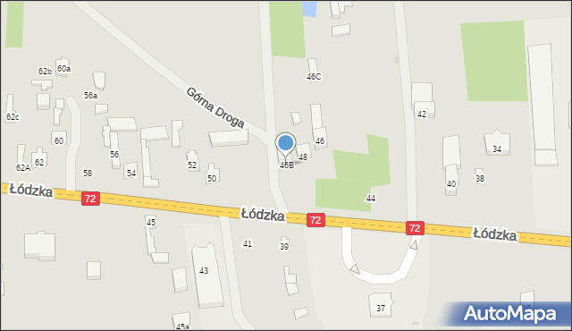 Brzeziny, Łódzka, 46B, mapa Brzeziny