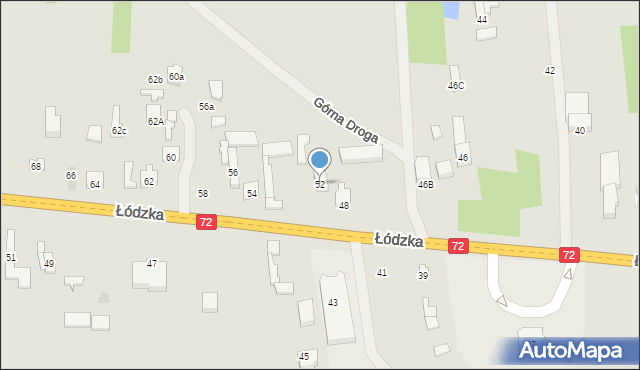 Brzeziny, Łódzka, 52, mapa Brzeziny