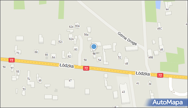 Brzeziny, Łódzka, 56, mapa Brzeziny