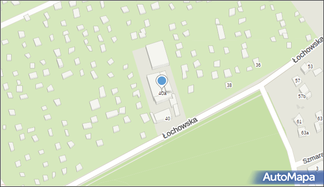 Bydgoszcz, Łochowska, 40a, mapa Bydgoszczy