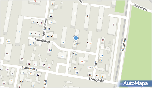 Bydgoszcz, Łomżyńska, 49a, mapa Bydgoszczy