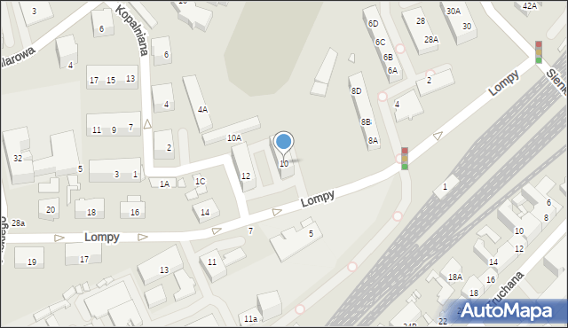 Chorzów, Lompy Józefa, 10, mapa Chorzów