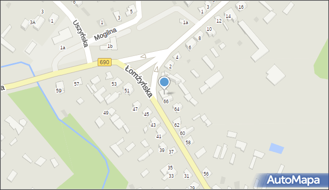 Ciechanowiec, Łomżyńska, 66A, mapa Ciechanowiec