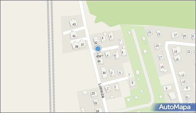 Cieplewo, Lotnicza, 40A, mapa Cieplewo