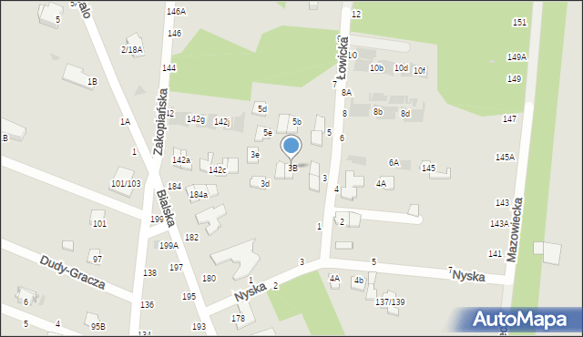Częstochowa, Łowicka, 3B, mapa Częstochowy