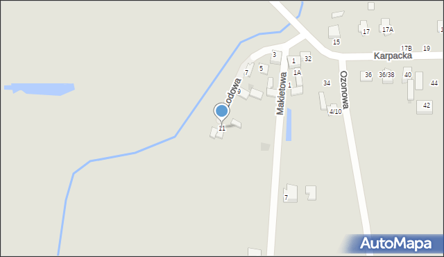 Częstochowa, Lodowa, 11, mapa Częstochowy