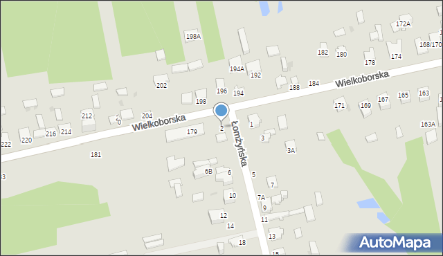 Częstochowa, Łomżyńska, 2, mapa Częstochowy