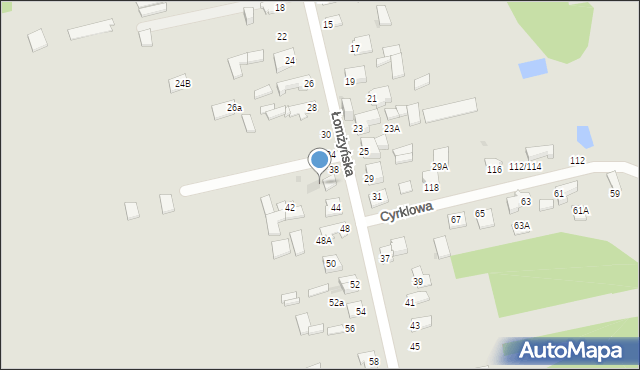 Częstochowa, Łomżyńska, 40a, mapa Częstochowy