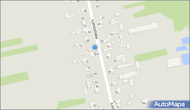 Częstochowa, Łomżyńska, 74, mapa Częstochowy