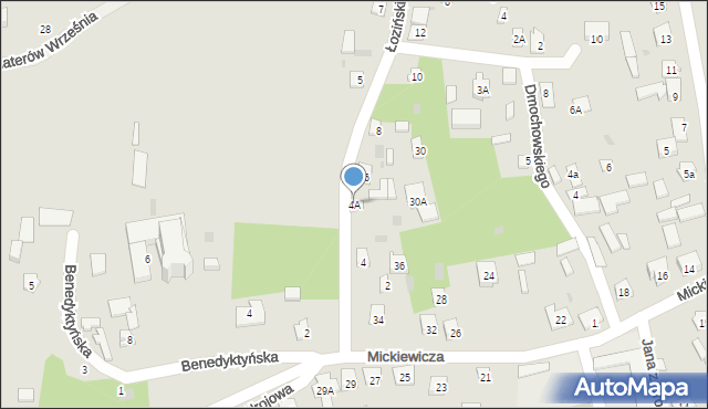 Drohiczyn, Łozińskiego Zygmunta, ks. bp., 4A, mapa Drohiczyn
