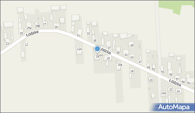 Gajkowice, Łódzka, 14, mapa Gajkowice