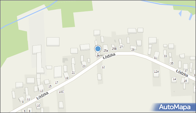 Gajkowice, Łódzka, 25, mapa Gajkowice