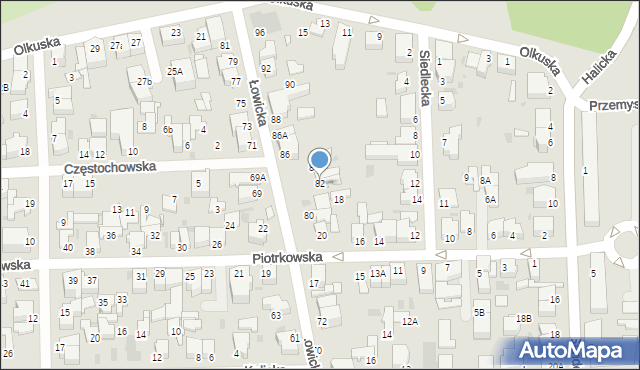 Gdynia, Łowicka, 82, mapa Gdyni