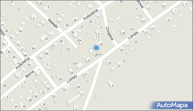 Gogolin, Lompy Józefa, 20, mapa Gogolin