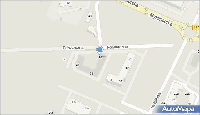 Gorzów Wielkopolski, Londyńska, 36, mapa Gorzów Wielkopolski