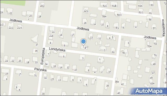 Grabówka, Londyńska, 4/1, mapa Grabówka