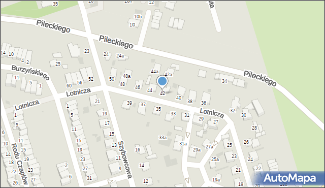 Inowrocław, Lotnicza, 42, mapa Inowrocławia