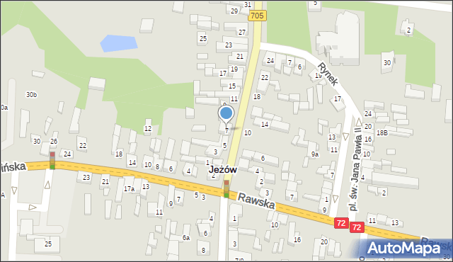 Jeżów, Łowicka, 7, mapa Jeżów