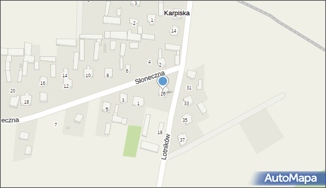 Karpiska, Lotników, 16, mapa Karpiska