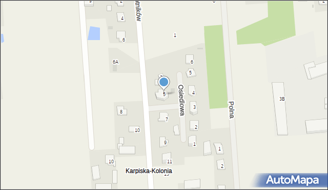 Karpiska, Lotników, 5, mapa Karpiska