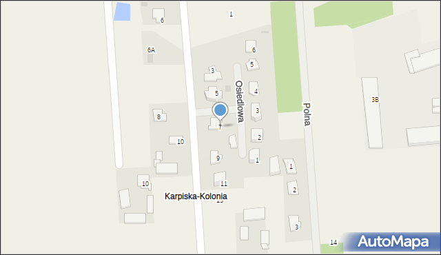 Karpiska, Lotników, 7, mapa Karpiska