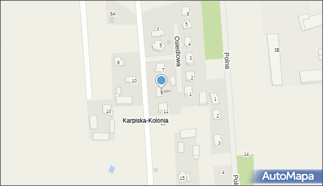 Karpiska, Lotników, 9, mapa Karpiska