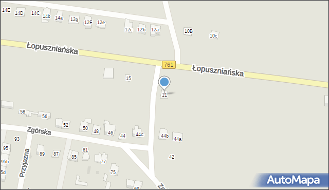 Kielce, Łopuszniańska, 11, mapa Kielc