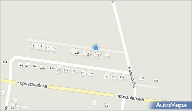 Kielce, Łopuszniańska, 12l, mapa Kielc