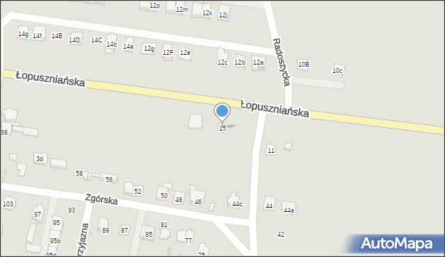 Kielce, Łopuszniańska, 15, mapa Kielc