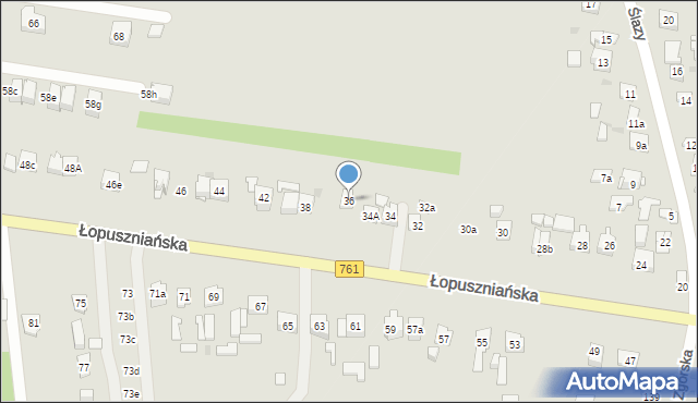 Kielce, Łopuszniańska, 36, mapa Kielc