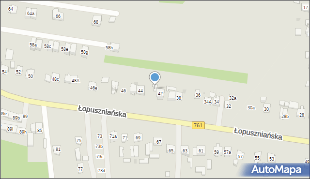 Kielce, Łopuszniańska, 42a, mapa Kielc