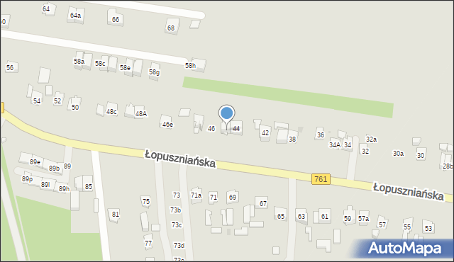 Kielce, Łopuszniańska, 46A, mapa Kielc